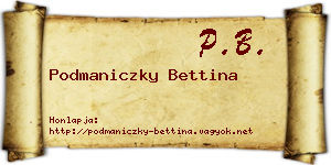 Podmaniczky Bettina névjegykártya
